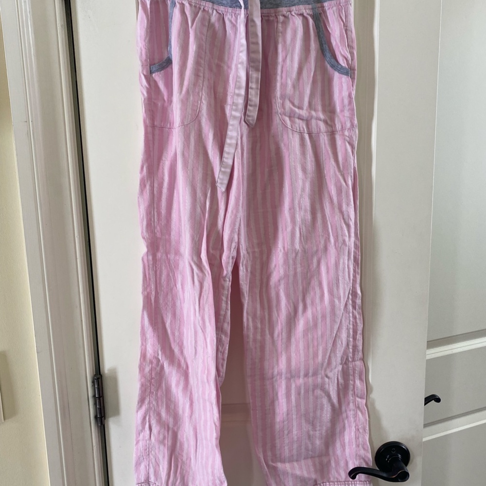 Victoria Secret pink striped pajama pants